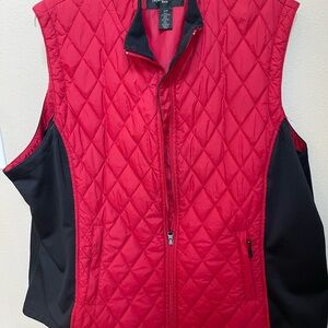 Style & Co. Red and Black Quilted Vest